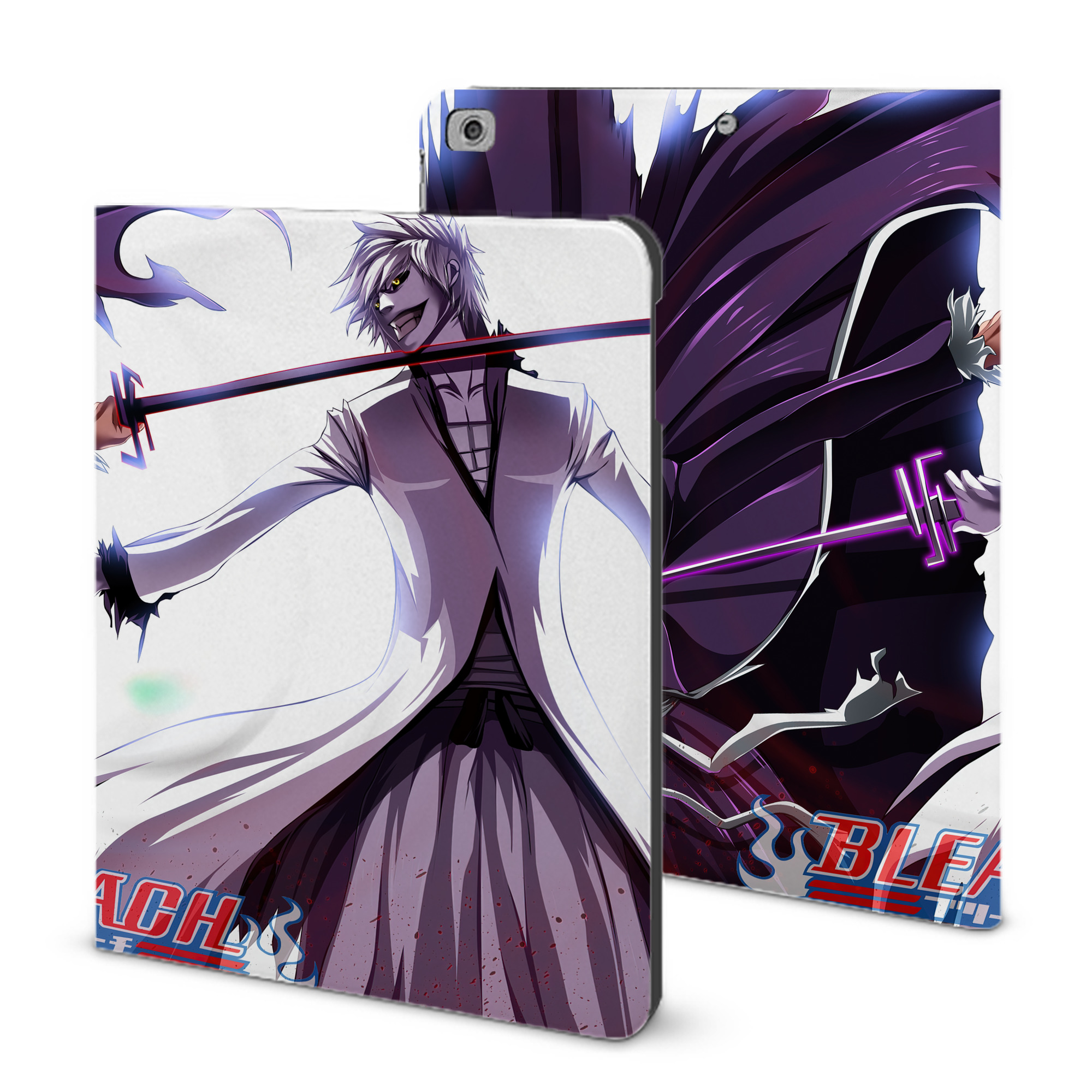 （画像用） ブリーチ BLEACH IPad ケース ブック型 PUレザー TPU 耐衝撃 軽量 薄型 ペン収納なし 全面保護 IPad 各モデル対応